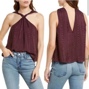 Frame Denim Silk tank in Cabernet